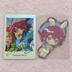 あんスタ ぱしゃっつ 10周年 アニカフェ ステッカー 司 朱桜司 2点セット