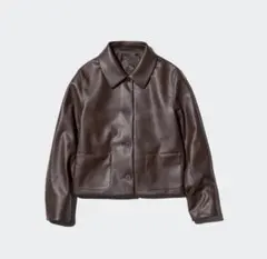 ユニクロ　コーティングショートジャケット