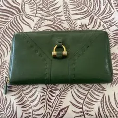 【店頭販売のみ】イブサンローラン　YSL 二つ折り　財布　緑 国内即発 SAINT LAURENT YSL オリガミ タイニーウォレット