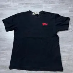PLAY COMME des GARCONS ダブルハート Tシャツ M 黒のサムネイル