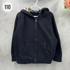 バーバリーロンドン　フルジップパーカー　ノバチェック　キッズ　ロゴ入り