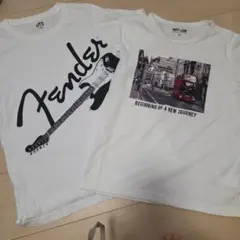 UNIQLOTシャツ 140 & GLOBAL WORKTシャツ M 2枚セット