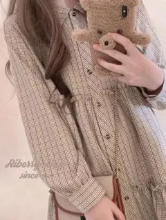 チェック柄 ワンピース