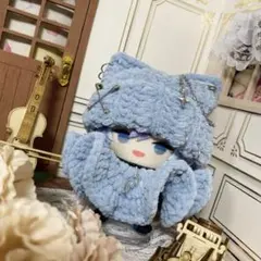 猫耳帽子+ポンチョm【匿名配送】にじぱぺっと　にじぱぺ　ぱぺ服　帽子　ぬい服