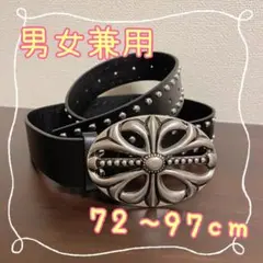 ベルト 黒 スタッズベルト y2k パンク グランジ アメカジ 十字架 バックル