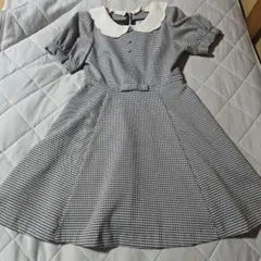 アンクルージュ　ギンガムチェックワンピース