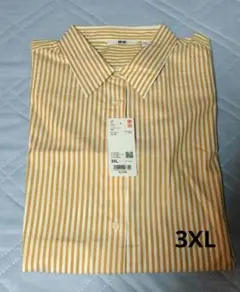 UNIQLO ストライプシャツ イエロー 3XL