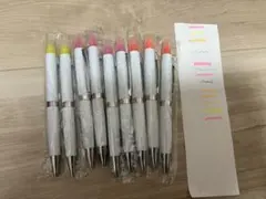 ボールペン　蛍光ペン　セット　まとめ売り 9本　ピンクペン　オレンジペン　黄色