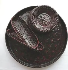 籃胎(らんたい)漆器　おしぼり置き 籃胎(らんたい)漆器 おしぼり置き