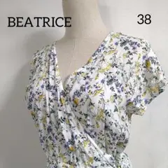 BEATRICE カシュクール ボタニカルプリント ブラウス