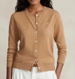 【新品】Polo by Ralph Lauren カーディガンキャメル M