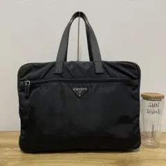 《美品》PRADA（プラダ）ナイロン×レザー ハンドバッグ ブラック 黒