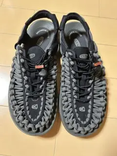 美品　KEEN UNEEK ブラック✖️グレー　27㎝