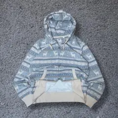 た*輩様 OLD UNIQLO double zip hoodie 短丈y2k