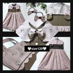 ハンドメイド【くま耳付きワンピース】