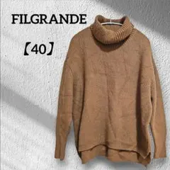 フィルグランデ 【40】タートルネックセーター ブラウン セーター トップス