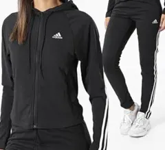 新品￥11,000adidasアディダス☆Ladies' トラックスーツ上下【M