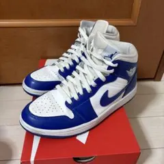 NIKE AIR JORDAN 1 MID ホワイト ブルー 26.5