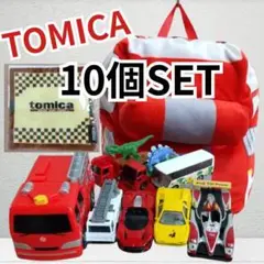 TOMICA ポンプ車リュック＆ハンドタオル＆ミニカー＆トミカ 10個セット