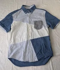 Lサイズ 半袖シャツ 夏服 体型カバー コットン100% 古着 男女兼用 綿