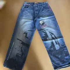 ARME WELCOME TO THE HOOD デニムワイドパンツ W40のサムネイル
