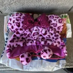 ディズニーファンキャップ ミニーヒョウ柄 ファンキャップ ピンク