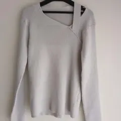 アーバンリサーチリブ編み長袖トップス伸縮ありく