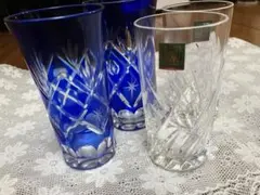 グラス4個セット　HOYA製2 キリコ2