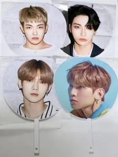 ATEEZ 公式グッズ　うちわ　ホンジュン　ソンファ　ヨサン　4枚セット