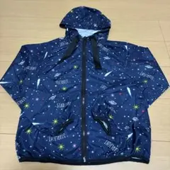 ウィンドブレーカー　ネイビージャケットフード付き