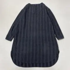 Plantation グレンチェック ゆったり スキッパー ワンピース