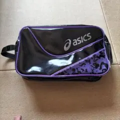 asics シューズケース ブラック パープル