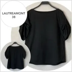 【極美品♪】LAUTREAMONT 袖タックパフスリーブカットソー ブラックのサムネイル