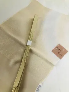 帯揚げ帯締めセット　薄ベージュ　グラデーション　粋なぼかし　金糸