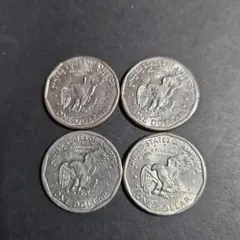 1ドル硬貨 スーザン 希少価値の高いワイドリムと通常版のセット - メルカリ
