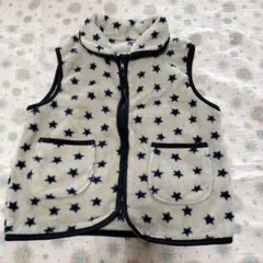 星柄フリースベスト 120cm