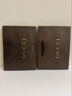 GUCCI グッチ 紙袋 ショッパー 2枚セット 美品 ギフト用 ラッピング