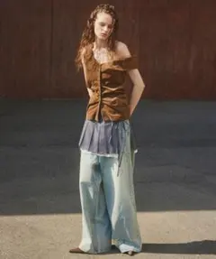 MAISON SPECIAL Corduroy Asymmetry Vest