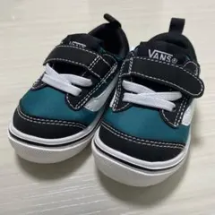 VANS ベビー スニーカー ティール/ブラック