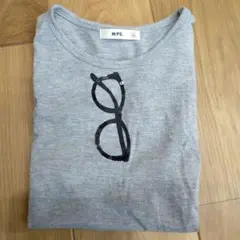 MPS 眼鏡プリント Tシャツ 120サイズ グレー