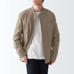 洗いざらしオックススタンドカラーシャツ