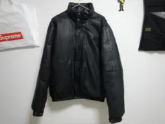 Eddie Bauer 黒 レザー ダウンジャケット L 黒 黒タグ ベスト