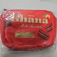 LOTTE Ghana マルチポーチ ミルクチョコレート柄 未使用 限定 付録のサムネイル