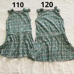 ノースリーブワンピース　110 120 姉妹お揃い ラゲッドワークス
