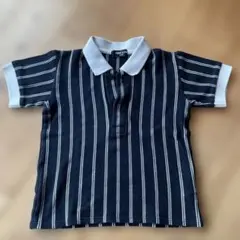 COMME CA ISM ストライプ ポロシャツ