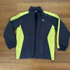 Puma ジッパー付きジャケット ネイビー/イエロー 140