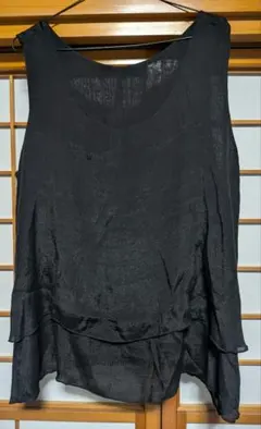 ★新品★2XL★ノースリーブチュニック★BLACKのサムネイル