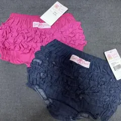 フリルパンツ2点セット 12M ピンク・デニム