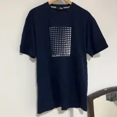 FILAフィラ メンズ 半袖Tシャツ ネイビー ドットグラフィック L