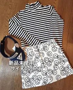 【新品未使用】パーリーゲイツ にこちゃんスカート ホワイト×ネイビー